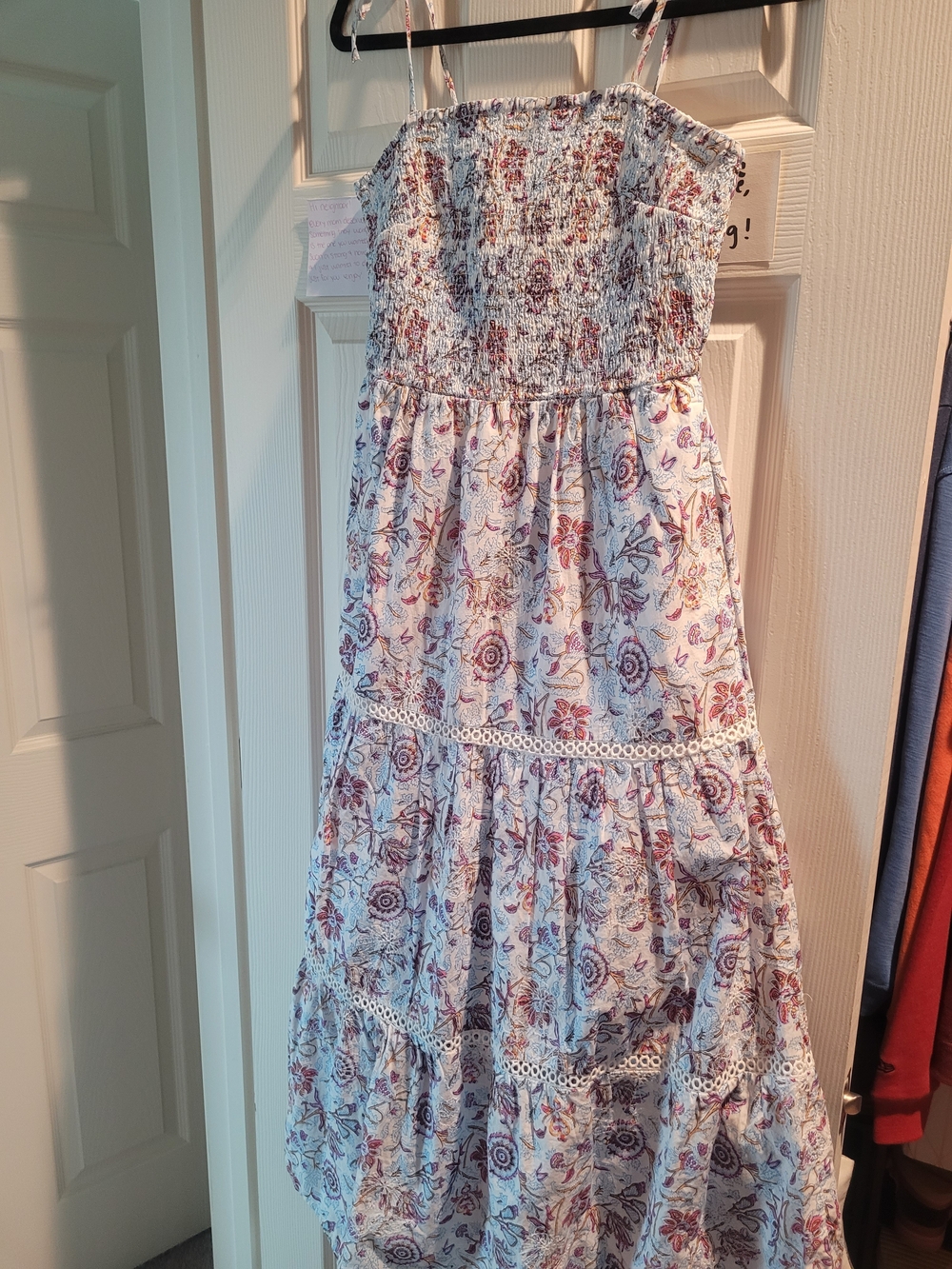 Roller Rabbit X Target White Floral Tiered Sundress with Purple & Pink Accents